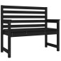 vidaXL Panca da Giardino Nera 109x48x91,5 cm Legno Massello di Pino vidaXL Panca da Giardino Nera 109x48x91,5 cm Legno Massello di Pino