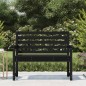 vidaXL Panca da Giardino Nera 109x48x91,5 cm Legno Massello di Pino vidaXL Panca da Giardino Nera 109x48x91,5 cm Legno Massello di Pino