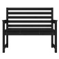 vidaXL Panca da Giardino Nera 109x48x91,5 cm Legno Massello di Pino vidaXL Panca da Giardino Nera 109x48x91,5 cm Legno Massello di Pino