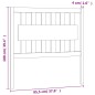 Testiera per Letto Nera 95,5x4x100 cm in Legno Massello di Pino Testiera per Letto Nera 95,5x4x100 cm in Legno Massello di Pino