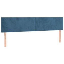 Testiere 2 pz Blu Scuro 100x5x78/88 cm in Velluto