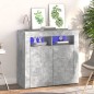vidaXL Credenza con Luci LED Grigio Cemento 80x35x75 cm vidaXL Credenza con Luci LED Grigio Cemento 80x35x75 cm