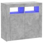 vidaXL Credenza con Luci LED Grigio Cemento 80x35x75 cm vidaXL Credenza con Luci LED Grigio Cemento 80x35x75 cm