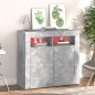 vidaXL Credenza con Luci LED Grigio Cemento 80x35x75 cm vidaXL Credenza con Luci LED Grigio Cemento 80x35x75 cm