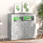 vidaXL Credenza con Luci LED Grigio Cemento 80x35x75 cm vidaXL Credenza con Luci LED Grigio Cemento 80x35x75 cm
