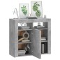 vidaXL Credenza con Luci LED Grigio Cemento 80x35x75 cm vidaXL Credenza con Luci LED Grigio Cemento 80x35x75 cm