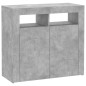 vidaXL Credenza con Luci LED Grigio Cemento 80x35x75 cm vidaXL Credenza con Luci LED Grigio Cemento 80x35x75 cm