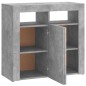 vidaXL Credenza con Luci LED Grigio Cemento 80x35x75 cm vidaXL Credenza con Luci LED Grigio Cemento 80x35x75 cm