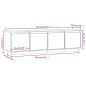 Mobile Porta TV Grigio 156x37x45 cm in Legno Massello di Pino Mobile Porta TV Grigio 156x37x45 cm in Legno Massello di Pino