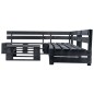 vidaXL Divani da Giardino su Pallet 4 pz Neri in Legno