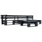 vidaXL Set Divani da Giardino su Pallet 4 pz con Cuscini Grigi Legno