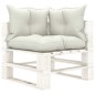 vidaXL Set Salotto da Giardino su Pallet 6 pz e Cuscini Beige in Legno vidaXL Set Salotto da Giardino su Pallet 6 pz e Cuscini Beige in Legno
