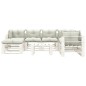 vidaXL Set Salotto da Giardino su Pallet 8 pz e Cuscini Beige in Legno