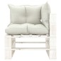 vidaXL Set Salotto da Giardino su Pallet 8 pz e Cuscini Beige in Legno