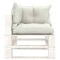 vidaXL Set Salotto da Giardino su Pallet 8 pz e Cuscini Beige in Legno