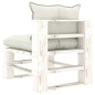 vidaXL Set Salotto da Giardino su Pallet 8 pz e Cuscini Beige in Legno