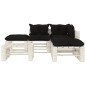 vidaXL Set Salotto da Giardino su Pallet 6pz con Cuscini Neri in Legno vidaXL Set Salotto da Giardino su Pallet 6pz con Cuscini Neri in Legno