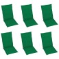 vidaXL Sedie da Giardino Pieghevoli 6 pz con Cuscini Massello Acacia