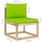 vidaXL Set Salotto Giardino con Cuscini 7 pz in Pino Impregnato