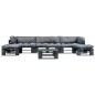 vidaXL Set Divani da Giardino su Pallet 6 pz Cuscini Grigi in Legno