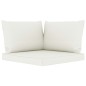 vidaXL Set Salotto da Giardino 5pz con Cuscini Crema