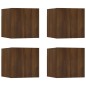 Armadietti TV Montati a Parete 4pz Rovere Marrone 30,5x30x30 cm Armadietti TV Montati a Parete 4pz Rovere Marrone 30,5x30x30 cm