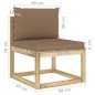 vidaXL Set Salotto Giardino con Cuscini 7 pz in Pino Impregnato vidaXL Set Salotto Giardino con Cuscini 7 pz in Pino Impregnato