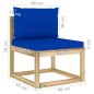 vidaXL Set Salotto Giardino con Cuscini 10 pz in Pino Impregnato vidaXL Set Salotto Giardino con Cuscini 10 pz in Pino Impregnato