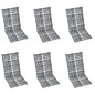 vidaXL Sedie da Giardino Pieghevoli 6 pz con Cuscini Massello Acacia vidaXL Sedie da Giardino Pieghevoli 6 pz con Cuscini Massello Acacia