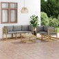 vidaXL Set Salotto da Giardino 6 pz con Cuscini Grigi vidaXL Set Salotto da Giardino 6 pz con Cuscini Grigi