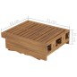 vidaXL Lettino Prendisole Pieghevole con Cuscino in Massello di Acacia vidaXL Lettino Prendisole Pieghevole con Cuscino in Massello di Acacia