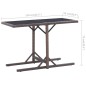 Tavolo da Giardino Marrone 110x53x72 cm in Vetro e Polyrattan Tavolo da Giardino Marrone 110x53x72 cm in Vetro e Polyrattan