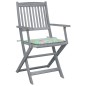 vidaXL Sedie da Giardino Pieghevoli 6 pz con Cuscini Massello Acacia vidaXL Sedie da Giardino Pieghevoli 6 pz con Cuscini Massello Acacia