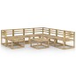vidaXL Set Salotto da Giardino 9 pz in Legno di Pino Impregnato Verde vidaXL Set Salotto da Giardino 9 pz in Legno di Pino Impregnato Verde