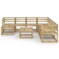 vidaXL Set Salotto da Giardino 9 pz in Legno di Pino Impregnato Verde vidaXL Set Salotto da Giardino 9 pz in Legno di Pino Impregnato Verde