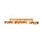 vidaXL Set Divani da Giardino su Pallet 6 pz Marrone Miele in Legno