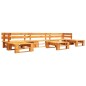 vidaXL Set Divani da Giardino su Pallet 6 pz Marrone Miele in Legno