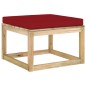 vidaXL Ottomana da Giardino con Cuscino in Legno Impregnato Verde vidaXL Ottomana da Giardino con Cuscino in Legno Impregnato Verde
