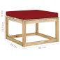 vidaXL Ottomana da Giardino con Cuscino in Legno Impregnato Verde vidaXL Ottomana da Giardino con Cuscino in Legno Impregnato Verde