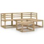 vidaXL Set Salotto da Giardino 5 pz in Legno di Pino Impregnato Verde vidaXL Set Salotto da Giardino 5 pz in Legno di Pino Impregnato Verde