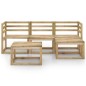 vidaXL Set Salotto da Giardino 5 pz in Legno di Pino Impregnato Verde vidaXL Set Salotto da Giardino 5 pz in Legno di Pino Impregnato Verde
