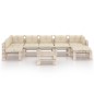 vidaXL Salotto da Giardino su Pallet 8 pz con Cuscini in Legno di Pino vidaXL Salotto da Giardino su Pallet 8 pz con Cuscini in Legno di Pino