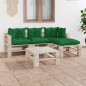 vidaXL Set Salotto Giardino su Pallet Cuscini 5 pz in Legno di Pino vidaXL Set Salotto Giardino su Pallet Cuscini 5 pz in Legno di Pino