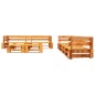 vidaXL Set Divani da Giardino Pallet 6 pz con Cuscini Grigi in Legno vidaXL Set Divani da Giardino Pallet 6 pz con Cuscini Grigi in Legno