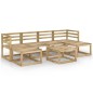 vidaXL Set Salotto da Giardino 7 pz in Legno di Pino Impregnato Verde