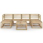 vidaXL Set Salotto da Giardino 7 pz in Legno di Pino Impregnato Verde