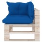 vidaXL Divano Giardino Pallet a 4 Posti Cuscini in Legno di Pino vidaXL Divano Giardino Pallet a 4 Posti Cuscini in Legno di Pino