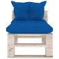 vidaXL Divano Giardino Pallet a 4 Posti Cuscini in Legno di Pino vidaXL Divano Giardino Pallet a 4 Posti Cuscini in Legno di Pino