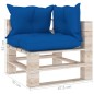 vidaXL Divano Giardino Pallet a 4 Posti Cuscini in Legno di Pino vidaXL Divano Giardino Pallet a 4 Posti Cuscini in Legno di Pino