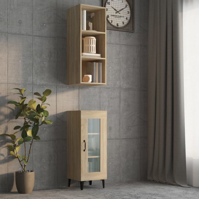 Armadietto Muro Rovere Sonoma 34,5x32,5x90 cm Legno Multistrato Armadietto Muro Rovere Sonoma 34,5x32,5x90 cm Legno Multistrato